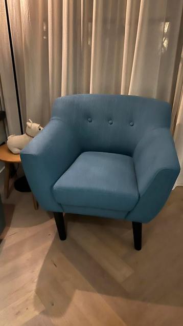 Groenblauwe Fauteuil - Stijlvolle Zitplek beschikbaar voor biedingen