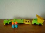 Vintage truck met dieplader., Ophalen of Verzenden, Zo goed als nieuw, Speelset