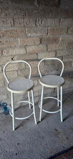 Witte Barkrukken (2 stuks), Huis en Inrichting, Stoelen, Ophalen, Gebruikt, Twee, Wit