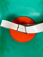 Vintage brede riem wit glad leer statement belt, Kleding | Dames, 90 tot 100 cm, Ophalen of Verzenden, Onbekend, Gedragen