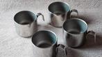 Vintage 4 stuks GB RVS 18-10 koffie kopjes - Guido Bergna, Huis en Inrichting, Ophalen of Verzenden, Kop(pen) en/of Schotel(s)