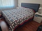 Patchwork deken bedsprei katoen 280 x 280 cm, Ophalen, Blauw, Tweepersoons, Deken of Dekbed