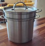 4-delige rvs stoompan, Ophalen, Zo goed als nieuw, Rvs, Overige typen