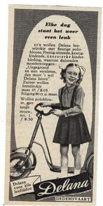 3 Advertenties DELANA KLEDING DEDEMSVAART  1951, Verzenden, Zo goed als nieuw, Overige typen