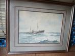 Aquarel Vissersboot "De Zilk" gesigneerd Reint de Jonge, Antiek en Kunst, Ophalen of Verzenden