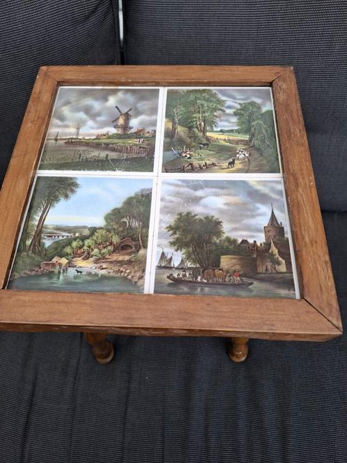 Vintage Tegel Tafel - Hollandse Landschappen, Antiek en Kunst, Antiek | Meubels | Tafels, Ophalen