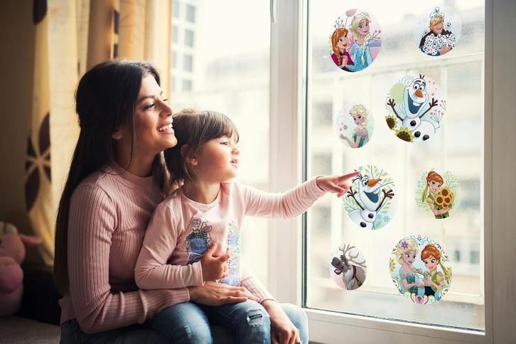 Disney Frozen Raamstickers - 8 Stuks - Lente, Kinderen en Baby's, Kinderkamer | Inrichting en Decoratie, Nieuw, Overige typen