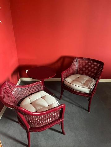 Vintage Giorgetti stoelen (met tafeltje) beschikbaar voor biedingen