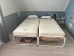 Bed + onderschuif bed. Incl matrassen, Huis en Inrichting, Slaapkamer | Bedden, Ophalen, 90 cm, Wit, Tweepersoons