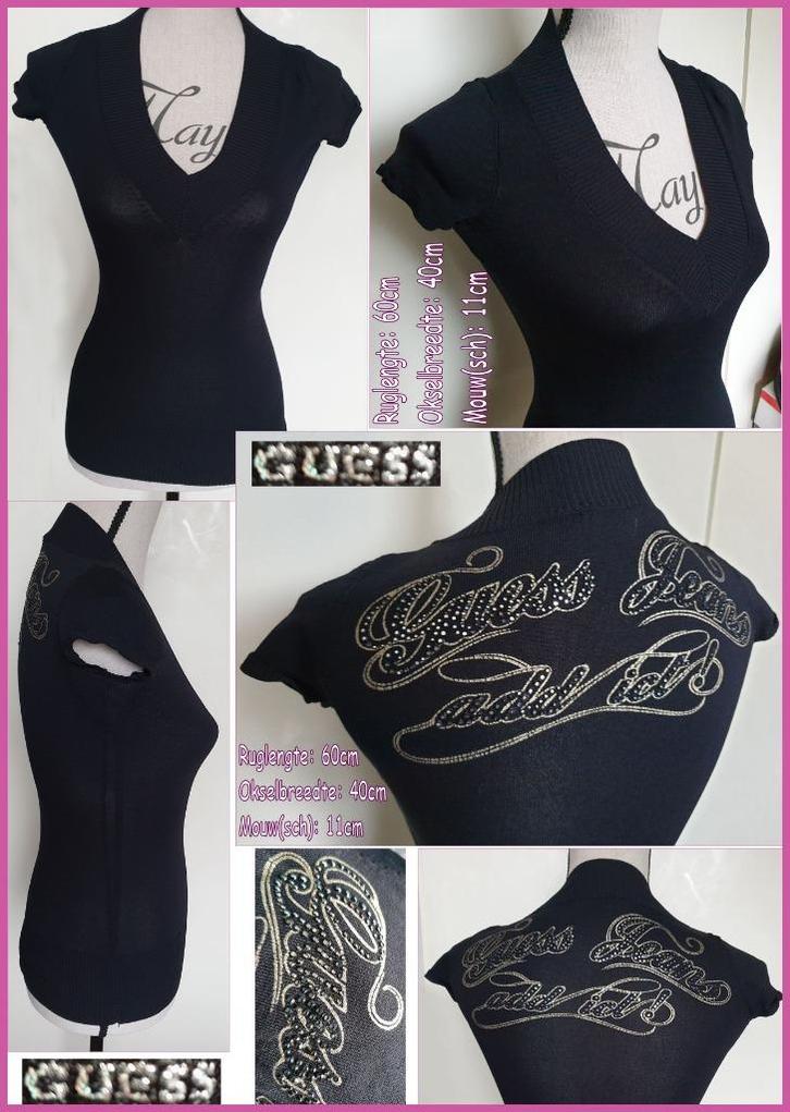 GUESS aansluitend truitje maat S zgan, Kleding | Dames, Truien en Vesten, Zo goed als nieuw, Maat 38/40 (M), Zwart, Ophalen of Verzenden
