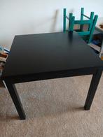 Zwarte uitschuifbare eettafel IKEA, Huis en Inrichting, Ophalen, Gebruikt, 50 tot 100 cm, 150 tot 200 cm