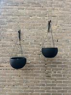 Zwarte hangbakken voor plantjes, Tuin en Terras, Bloembakken en Plantenbakken, Ophalen, Minder dan 30 cm, Minder dan 60 cm, Rond