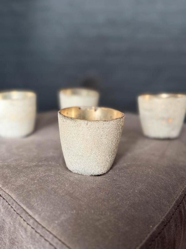 Riviera Maison Genoa Votive 4 stuks, Huis en Inrichting, Woonaccessoires | Kandelaars en Kaarsen, Zo goed als nieuw, Minder dan 25 cm