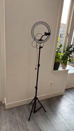 Ring light with Selfie Tripod, Ophalen of Verzenden, Zo goed als nieuw, Lamp of Flitsset