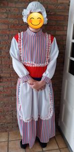 Klederdracht jurk - rood / wit / blauw - met oud Hollands mu, Carnaval, Maat 46/48 (XL) of groter, Nieuw, Ophalen of Verzenden
