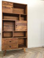 Opbergkast/Boekenkast van massief SHEESHAM hout, Huis en Inrichting, Kasten | Boekenkasten, 50 tot 100 cm, 25 tot 50 cm, Industrieel
