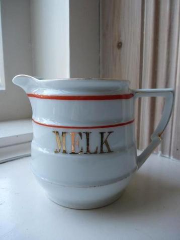 Oude melkkan ~ oud melkkannetje ~ brocante MELK beschikbaar voor biedingen