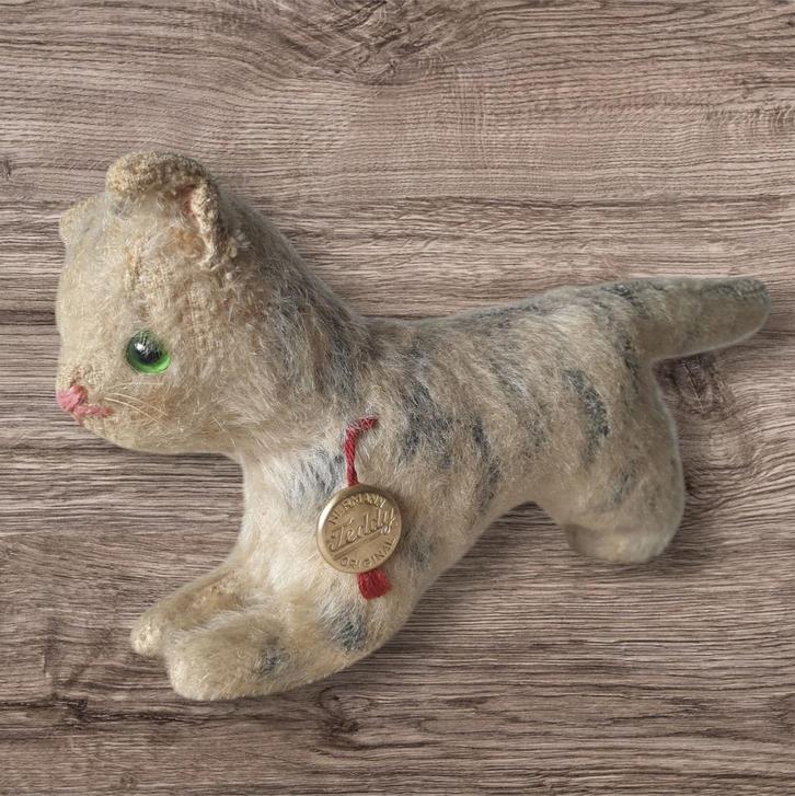 Hermann Teddy Original katje kitten knuffel 10 cm hoog 0210, Antiek en Kunst, Antiek | Speelgoed, Ophalen of Verzenden