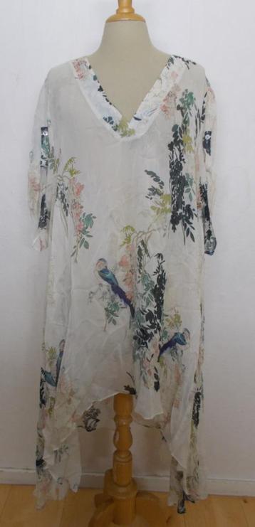 Mooie vogel print tuniek/jurk van Que! L/XL beschikbaar voor biedingen