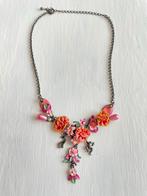 Bloemenketting met hangers, Gebruikt, Ophalen of Verzenden, Roze, Overige materialen