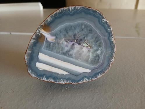 Blauw-Paarse Agaat Steen, Antiek en Kunst, Antiek | Woonaccessoires, Ophalen of Verzenden