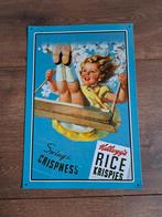 Kellogg's metalen reclame bord 31 bij 21 cm prijs zie beschr, Ophalen of Verzenden, Gebruikt, Reclamebord