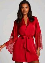 nieuwe rode satijnen badjas hunkemoller M L, Kleding | Dames, Ophalen of Verzenden, Rood, Badjas