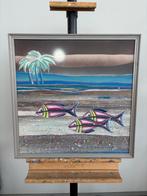 Schilderij: Tropische vissen bij maanlicht, Antiek en Kunst, Kunst | Schilderijen | Klassiek, Ophalen