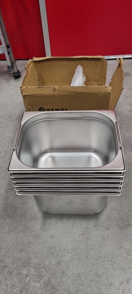 HENDI GN container 1/2 x 200mm met handvat (6 stuks), Huis en Inrichting, Keuken | Keukenbenodigdheden, Nieuw, Ophalen of Verzenden