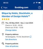 Hotelkamer in Stockholm voor Stockholm marathon., Tickets en Kaartjes, Hotelbonnen, Twee personen, 3 overnachtingen of meer
