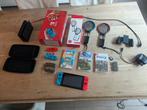 Nintendo Switch set compleet met accessoires en games, Spelcomputers en Games, Ophalen of Verzenden, Zo goed als nieuw, Met 2 controllers