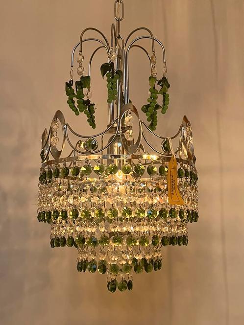 Murano druiven druiventrossen kroonluchter hanglamp kristal, Huis en Inrichting, Lampen | Kroonluchters, Glas, Ophalen of Verzenden