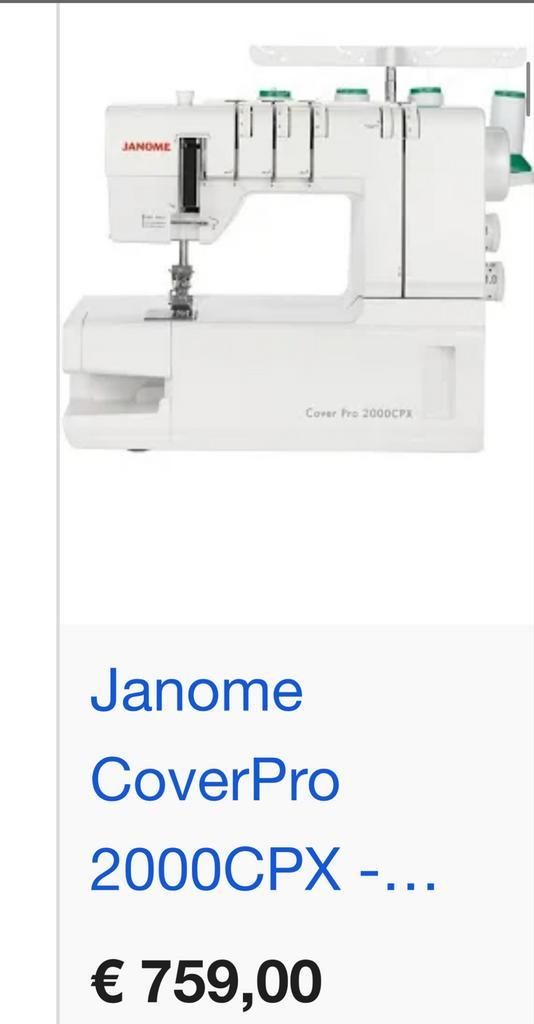 Coverlockmachine - Perfecte Zomen!, Hobby en Vrije tijd, Naaimachines en Toebehoren, Zo goed als nieuw, Lockmachine, Janome, Ophalen of Verzenden