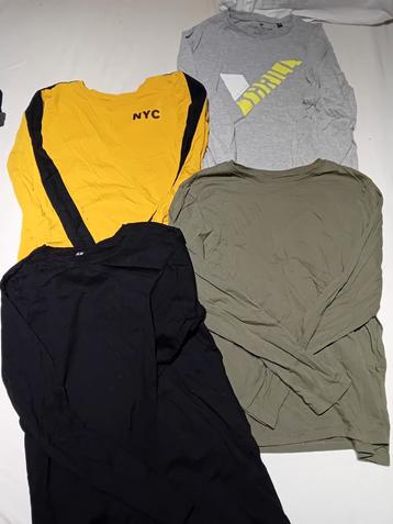 4 longsleeve tshirts tiener jongen maat 176 beschikbaar voor biedingen