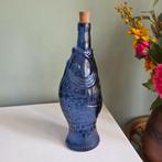 Blauwe vissenfles, Huis en Inrichting, Woonaccessoires | Vazen, Blauw, Ophalen of Verzenden, Minder dan 50 cm, Glas