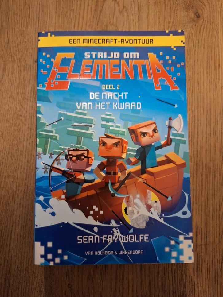 MINECRAFT BOEK Sean Fay Wolfe - Nacht van het kwaad, Boeken, Kinderboeken | Jeugd | onder 10 jaar, Zo goed als nieuw, Fictie algemeen