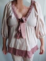 SACK'S blouse mt 3 zachtroze met oudroze maat 40/42, Ophalen of Verzenden, Gedragen, Maat 38/40 (M), Roze