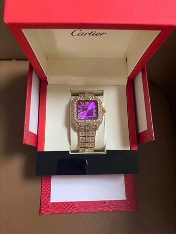 Cartier Santos Moissanite Horloge - Nieuwstaat beschikbaar voor biedingen