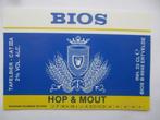 bieretiket Belgie 20-11 (G12) bios, Ophalen of Verzenden, Nieuw, Overige typen, Overige merken