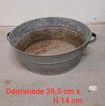 Oude (brocante) zinken teil / wasbak, Huis en Inrichting, Woonaccessoires | Schalen en Manden, Overige materialen, Gebruikt, Mand
