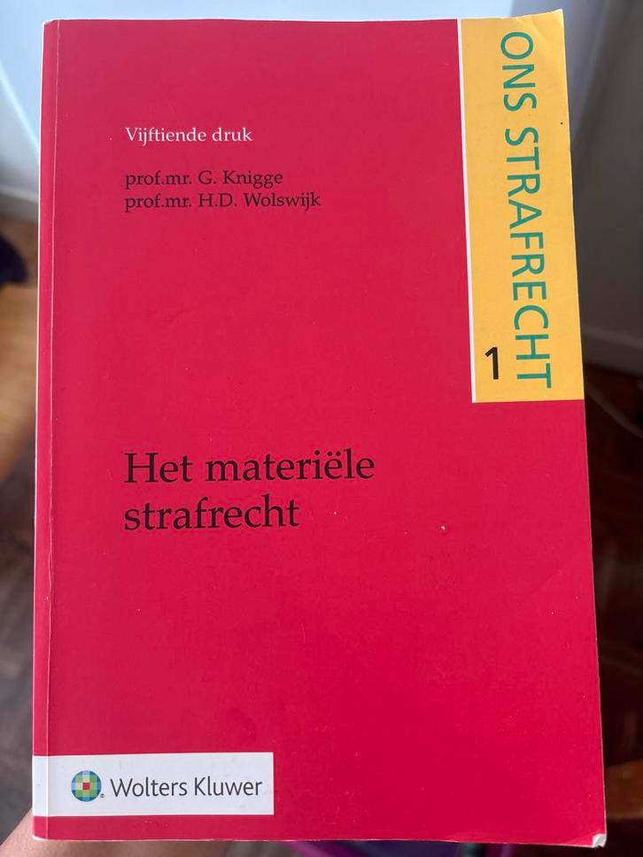 Het materiële strafrecht - Knigge & Wolswijk, Boeken, Studieboeken en Cursussen, Gelezen, HBO, Gamma, Ophalen of Verzenden
