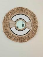 Raffia wandspiegel rond wit M uit Bali, Rond, Ophalen of Verzenden, Tropical Home, Minder dan 100 cm