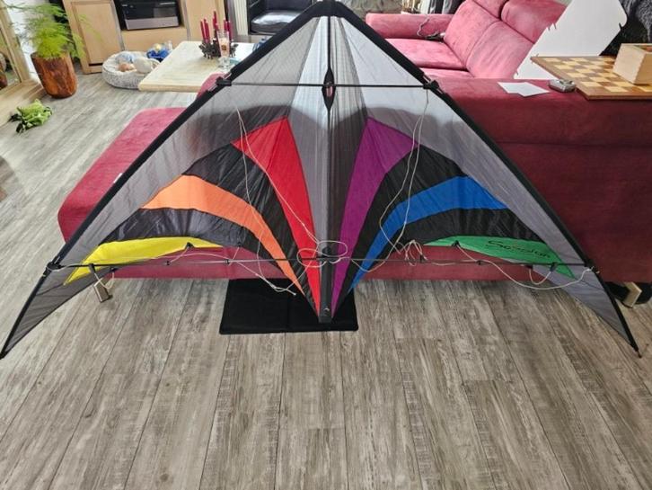 HQ jam session 215 cm stunt kite vlieger no 4 uit 2001, Sport en Fitness, Vliegeren, Zo goed als nieuw, Vlieger, Tweelijns, Ophalen