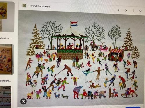 Mies Bloch, patroon IJstafereel 1975, Hobby en Vrije tijd, Borduren en Borduurmachines, Patroon, Ophalen of Verzenden