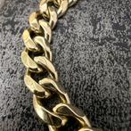 14k gouden armband cuban schakel massief gourmet, Ophalen of Verzenden, Zo goed als nieuw, Goud