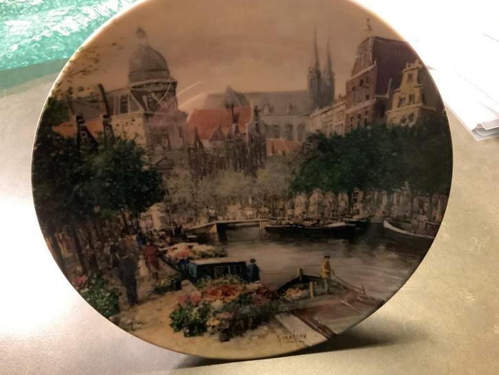 Koos van Loon Sierbord Bloemengracht, Antiek en Kunst, Antiek | Wandborden en Tegels, Ophalen of Verzenden
