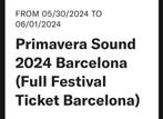 For sale: 2x Full Festival Ticket, Primavera 2024, Tickets en Kaartjes, Evenementen en Festivals, Twee personen