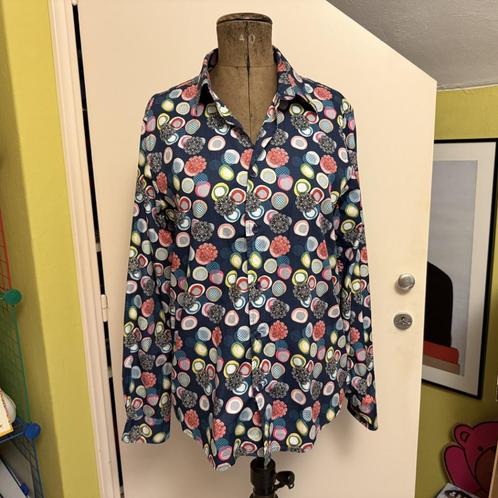 Desigual kleurrijke vrolijke katoenen blouse Mt L ZGAN!, Kleding | Heren, Overhemden, Zo goed als nieuw, Halswijdte 41/42 (L)