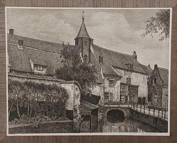 Grote pentekening van “Het Sluisje” te Amersfoort beschikbaar voor biedingen