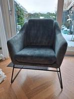 Moderne fauteuil petrolkleurig, Ophalen of Verzenden, Zo goed als nieuw, 75 tot 100 cm, 50 tot 75 cm